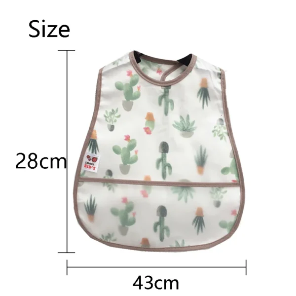 2023New Cartoon Pattern EVA Waterproof Pocket Lunch Feeding Bibs Adjustable Baby Bibs Cute Children Baby Apron Kids Burp Cloths - Image 6